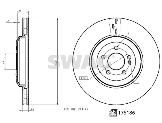 Disc frana 33 10 2734 SWAG